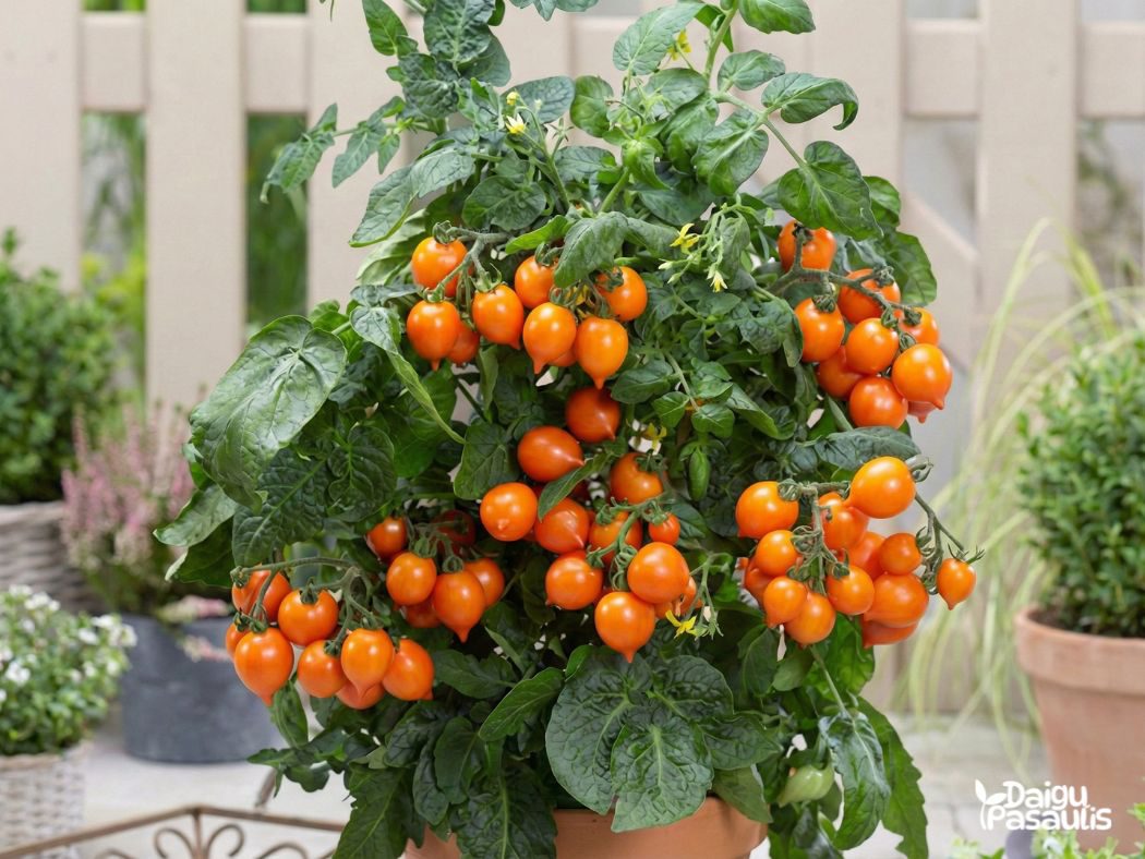Pomidorų Daigai Compact Orange
