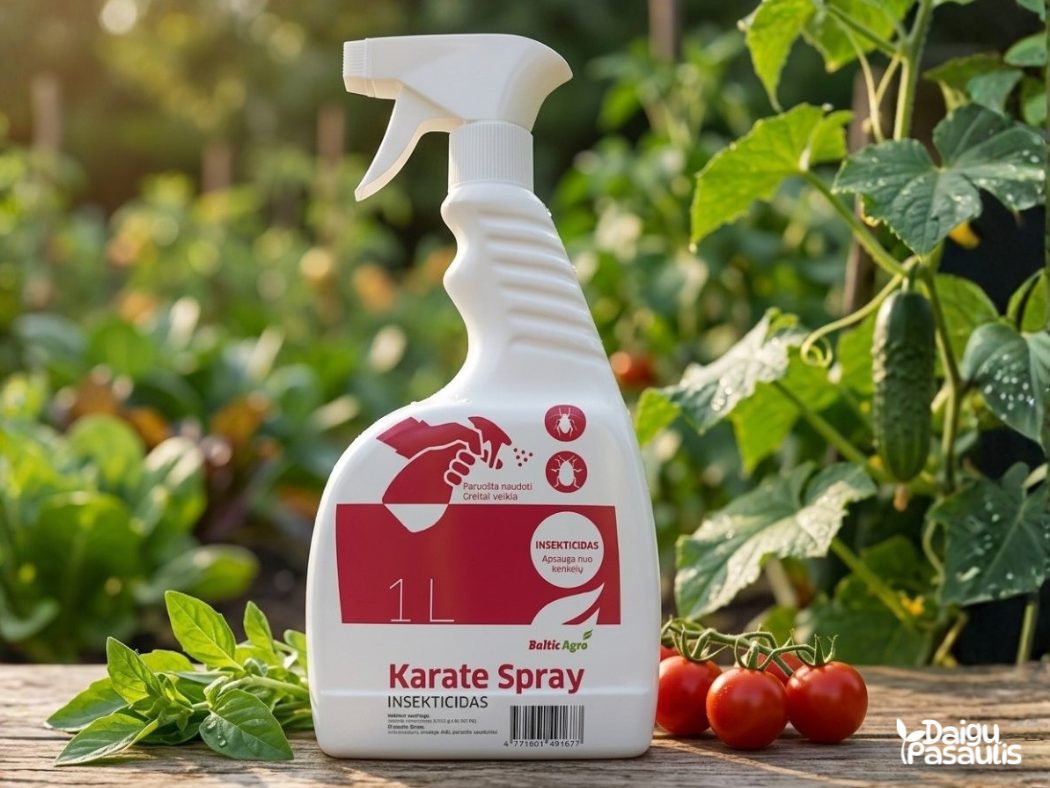 Karate Spray insekticidas apsaugai nuo kenkėjų darže